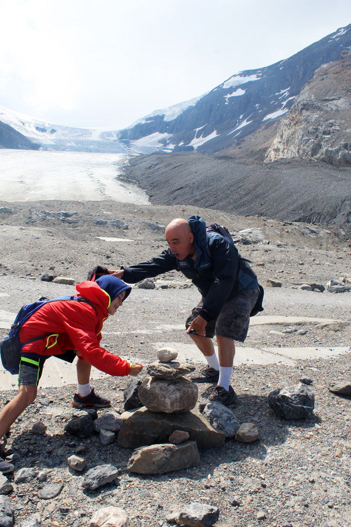 Canada Columbia Icefields with Luke the Destroyer and DJ Peace The Protector of Positivity - Pic by Susan Thomas - Awesome Travel Blog