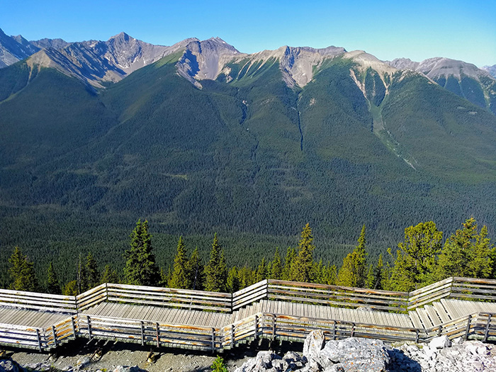 Canada Banff Gondola view of forest and mountains 08-15-19 Peace Photo