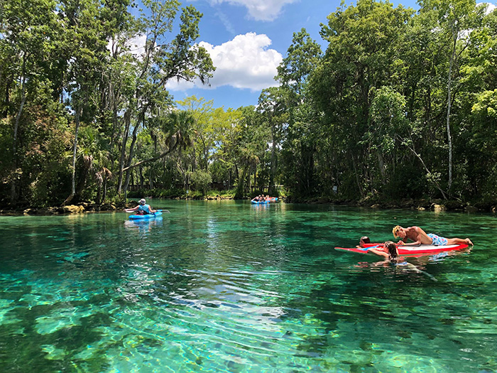 Florida Three Sisters Springs from Crystal River for manatee swims and recreation